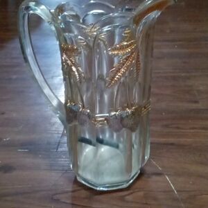 Old crystal pitcher beautiful